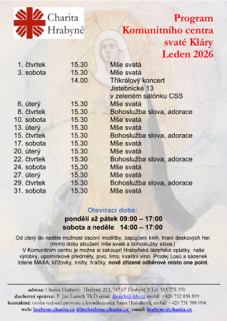 139 Program Komunitního centra Leden 2026